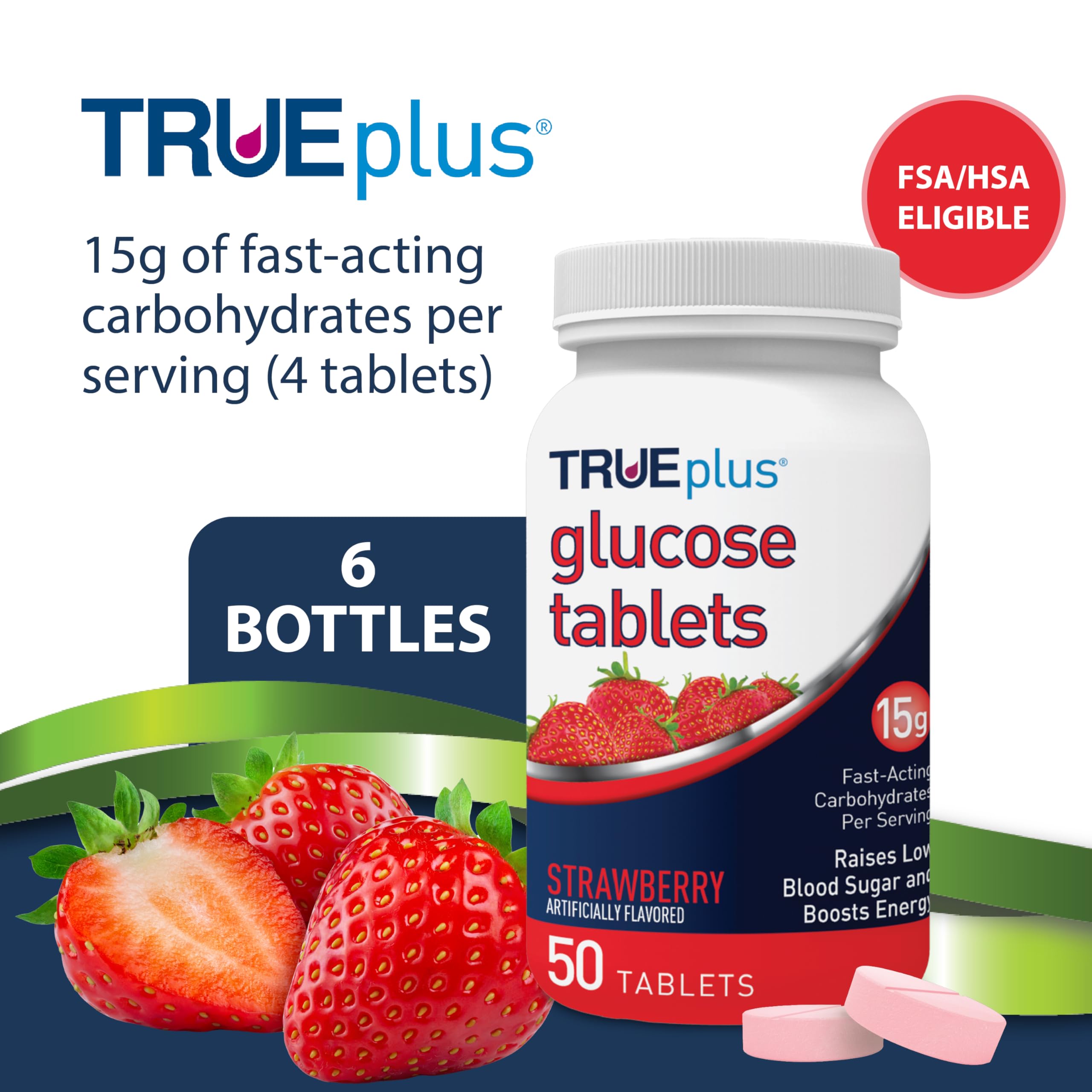 TRUEplus textura de tabletas fresa detalle masticable y fácil consumo