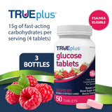 TRUEplus textura de tableta masticable en primer plano que facilita consumo rápido
