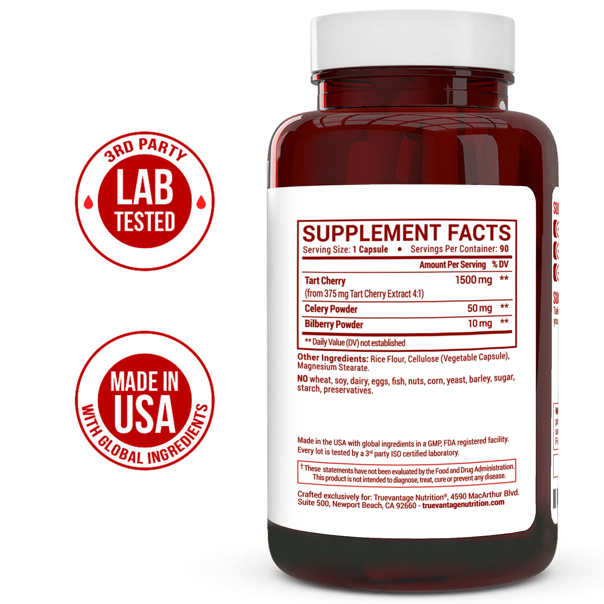 Truevantage Nutrition polvo del extracto destacando pureza y concentración