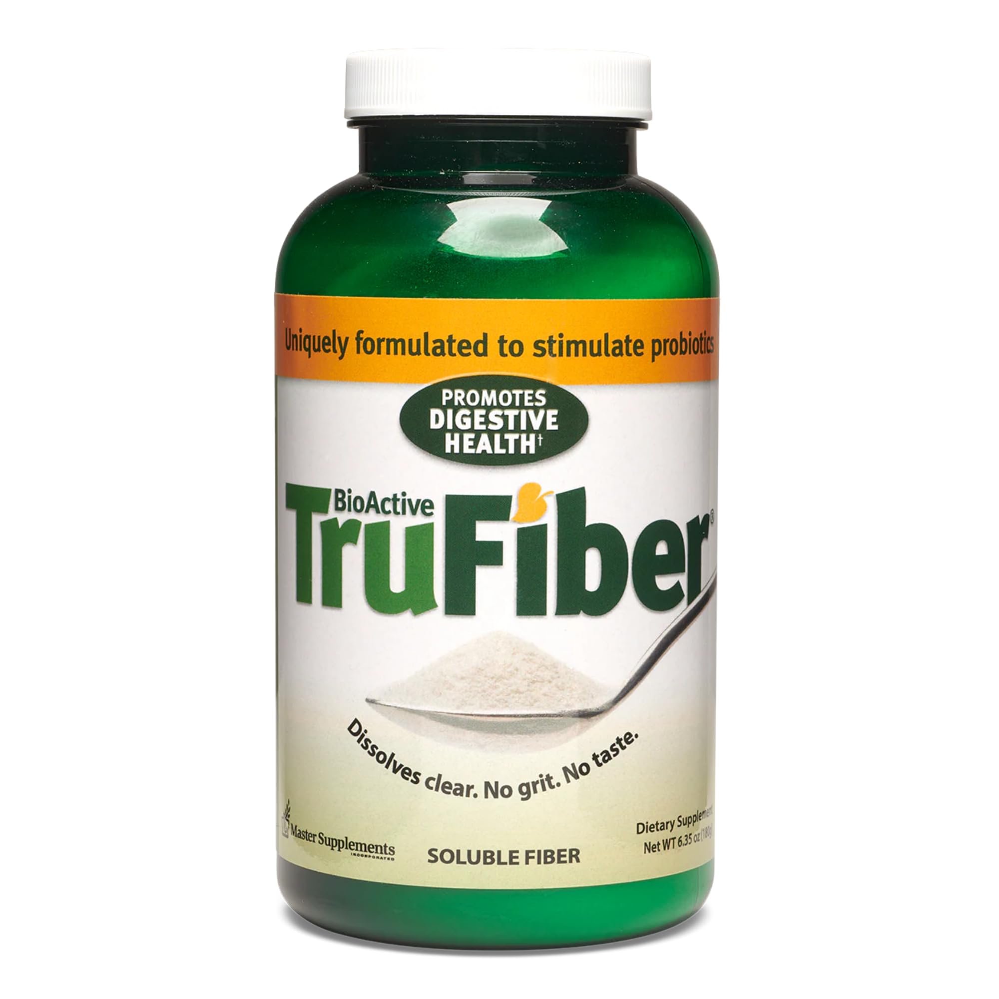 TruFiber frente del envase mostrando etiqueta clara y beneficio de fibra prebiótica