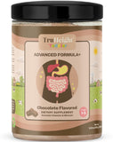 TruHeight envase frontal chocolate mostrando composición y beneficios