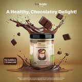 TruHeight vaso servido con fórmula chocolate listo para el niño