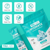 TRULABS textura del polvo resaltando mezcla disolvente y sabor Glacier