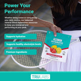 TRULABS etiqueta con lista de 19 vitaminas y minerales para apoyo nutritivo