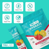 TRULABS sobre en mano listo para llevar, facilita hidratación en movimiento