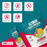 TRULABS textura del polvo de musgo marino en primer plano para mezcla rápida