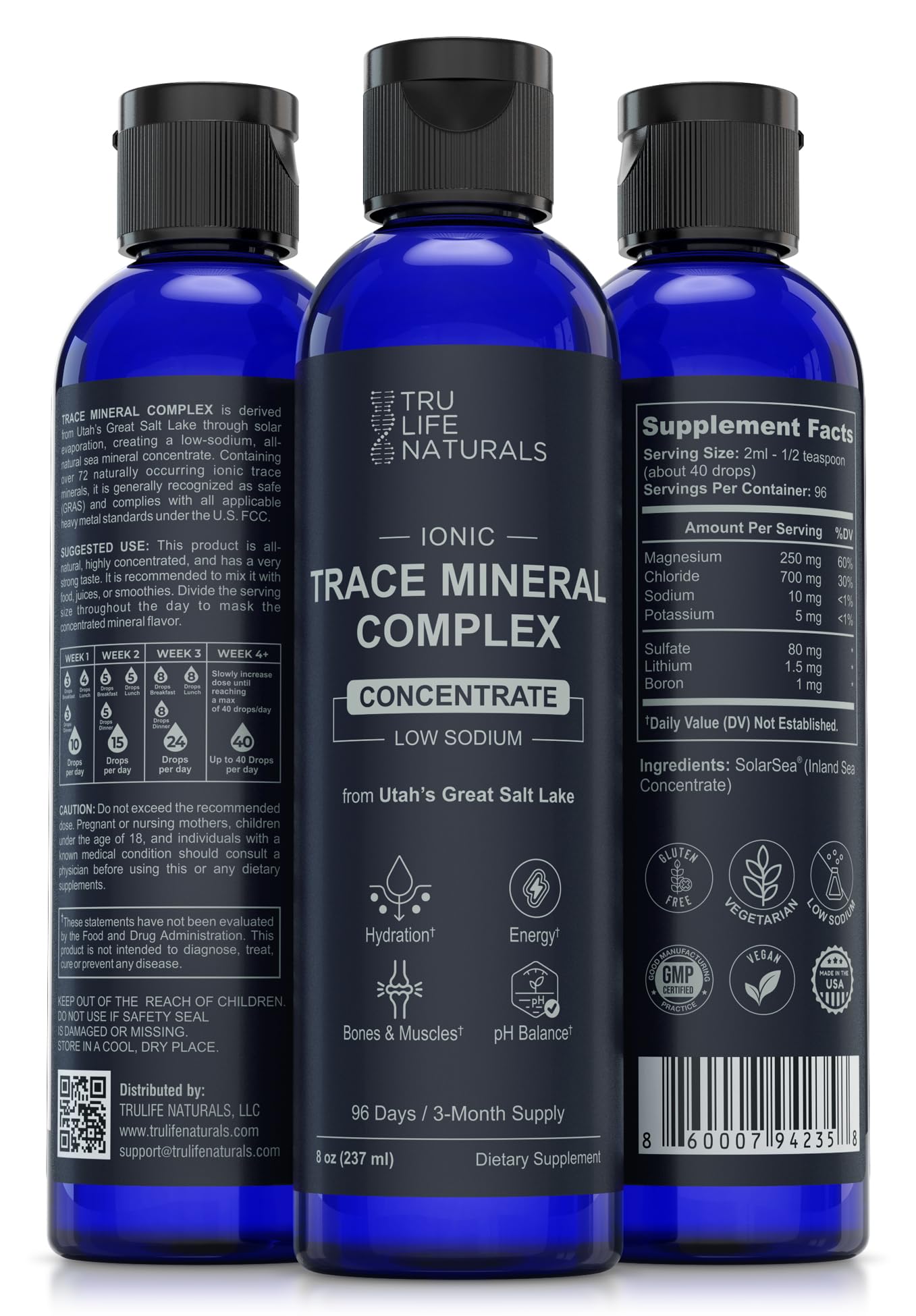 TRULIFE NATURALS detalle del líquido concentrado, textura iónica clara