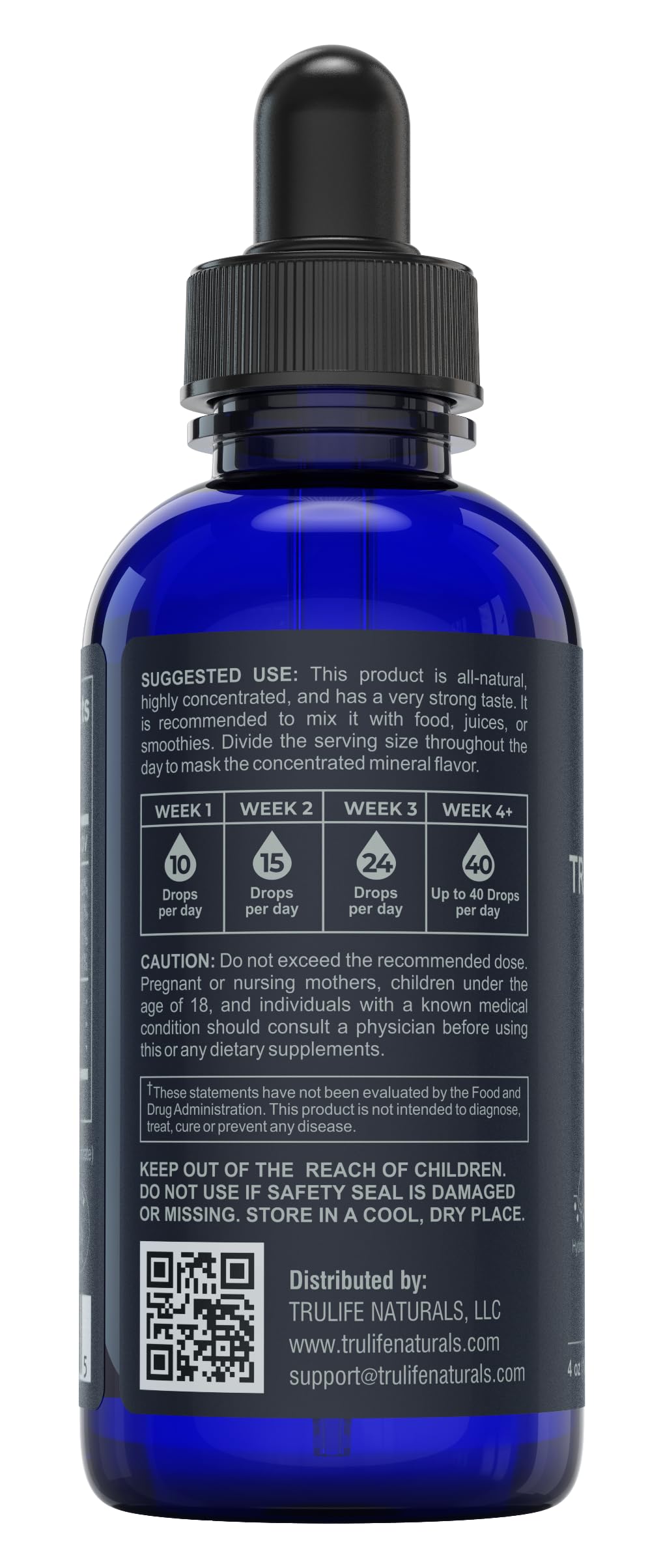TRULIFE NATURALS detalle del líquido concentrado para mezclar fácilmente