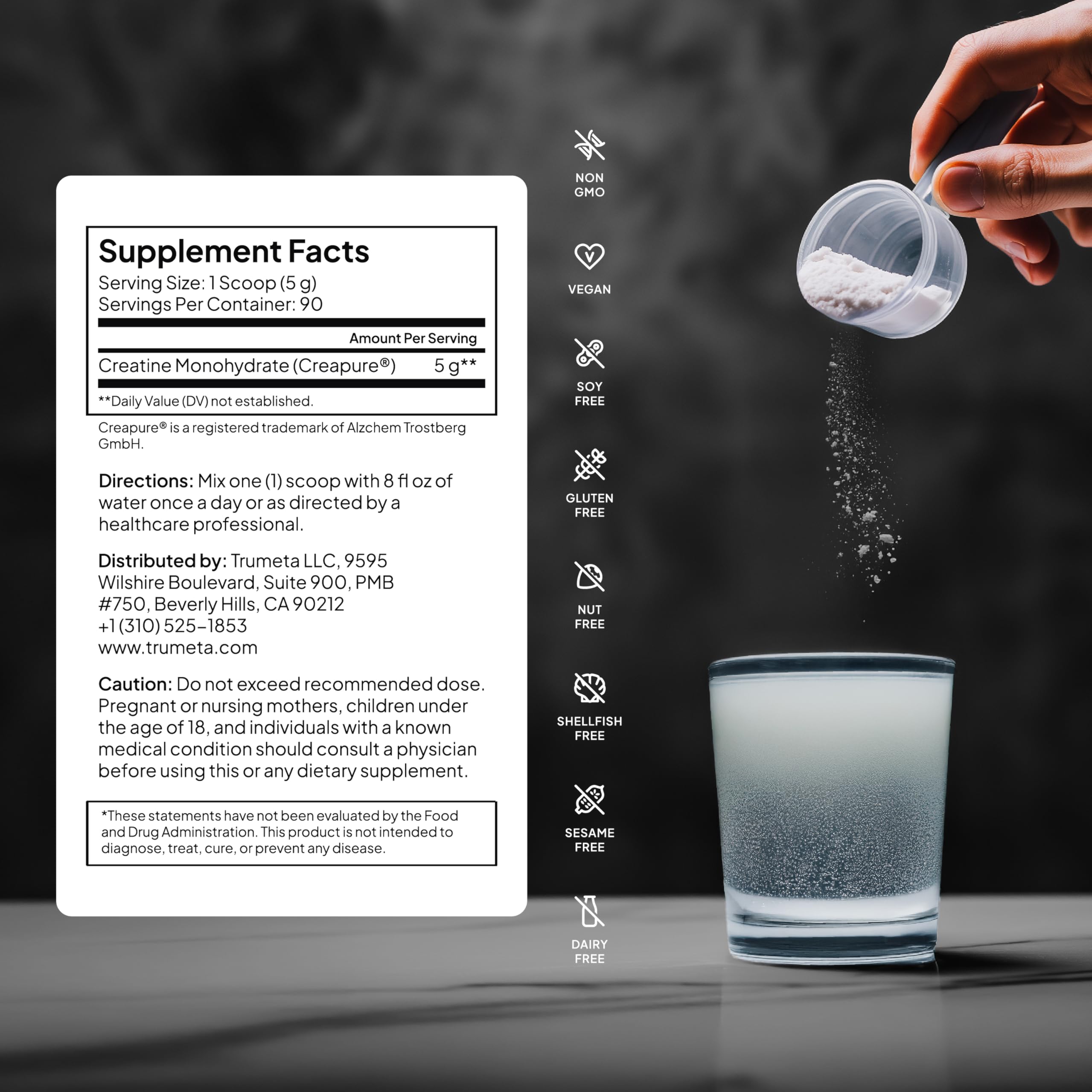 TRUMETA polvo micronizado textura fina para mezcla rápida