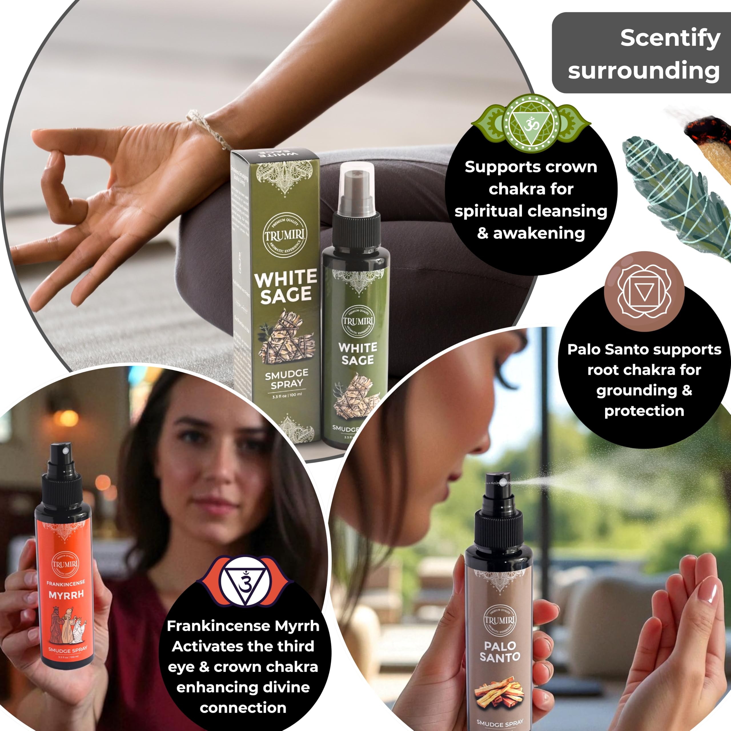 TRUMIRI etiqueta en primer plano con ingredientes y beneficio natural