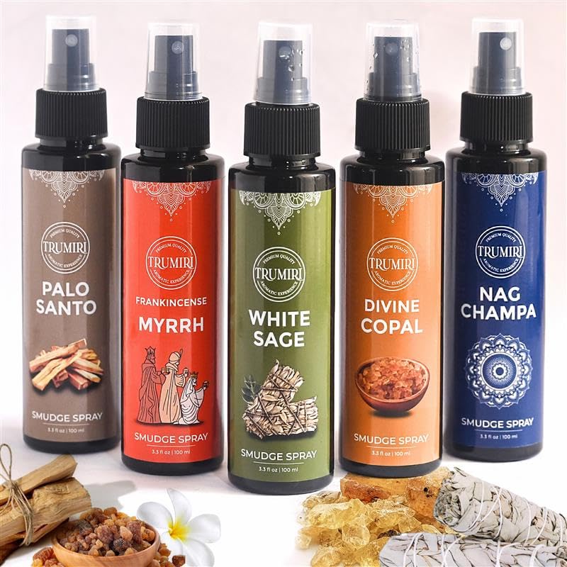 TRUMIRI spray de Palo Santo en uso en salón aportando ambiente calmado