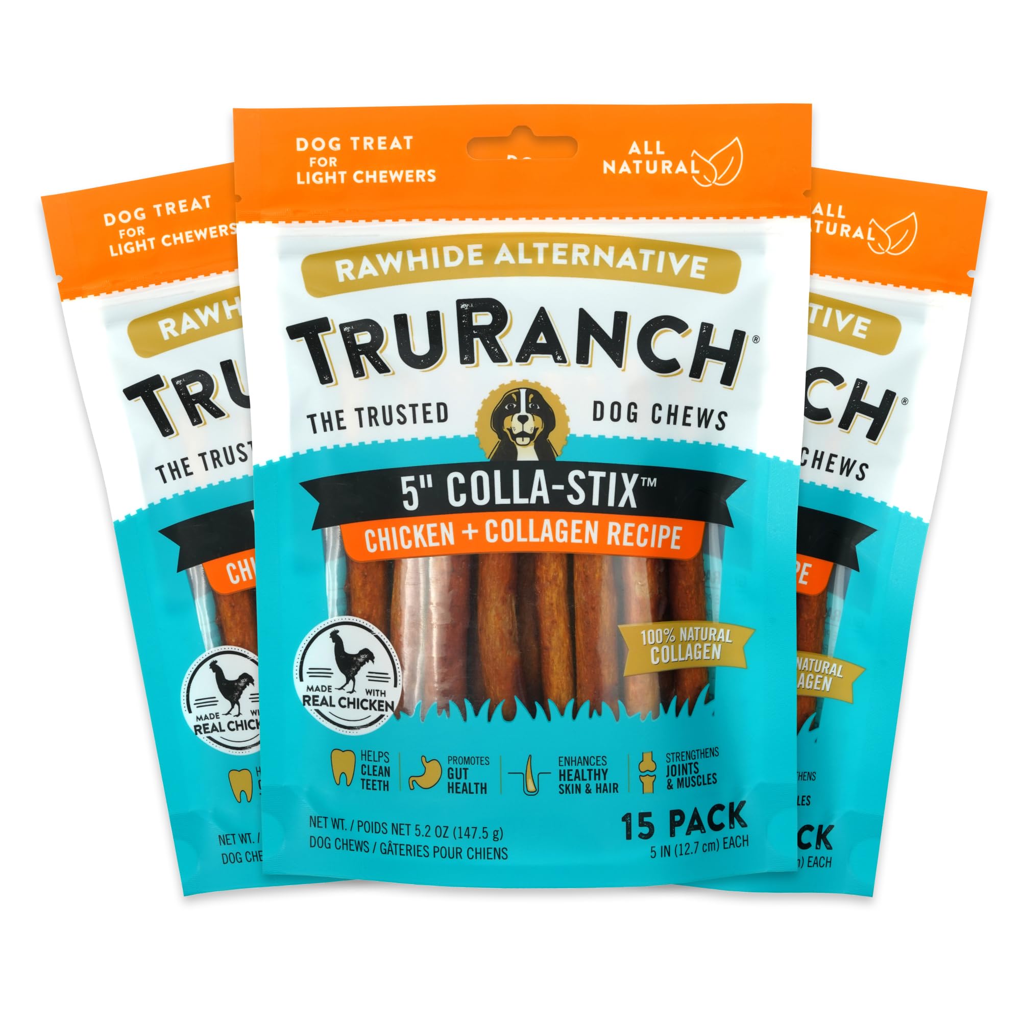 TRURANCH empaque frontal mostrando 45 tiras y valor pack, beneficios claros