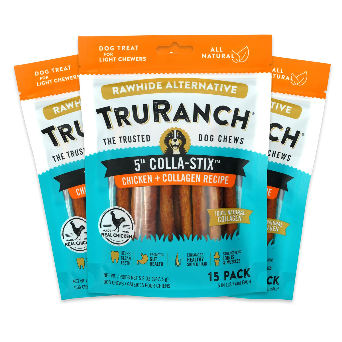 TRURANCH empaque frontal mostrando 45 tiras y valor pack, beneficios claros