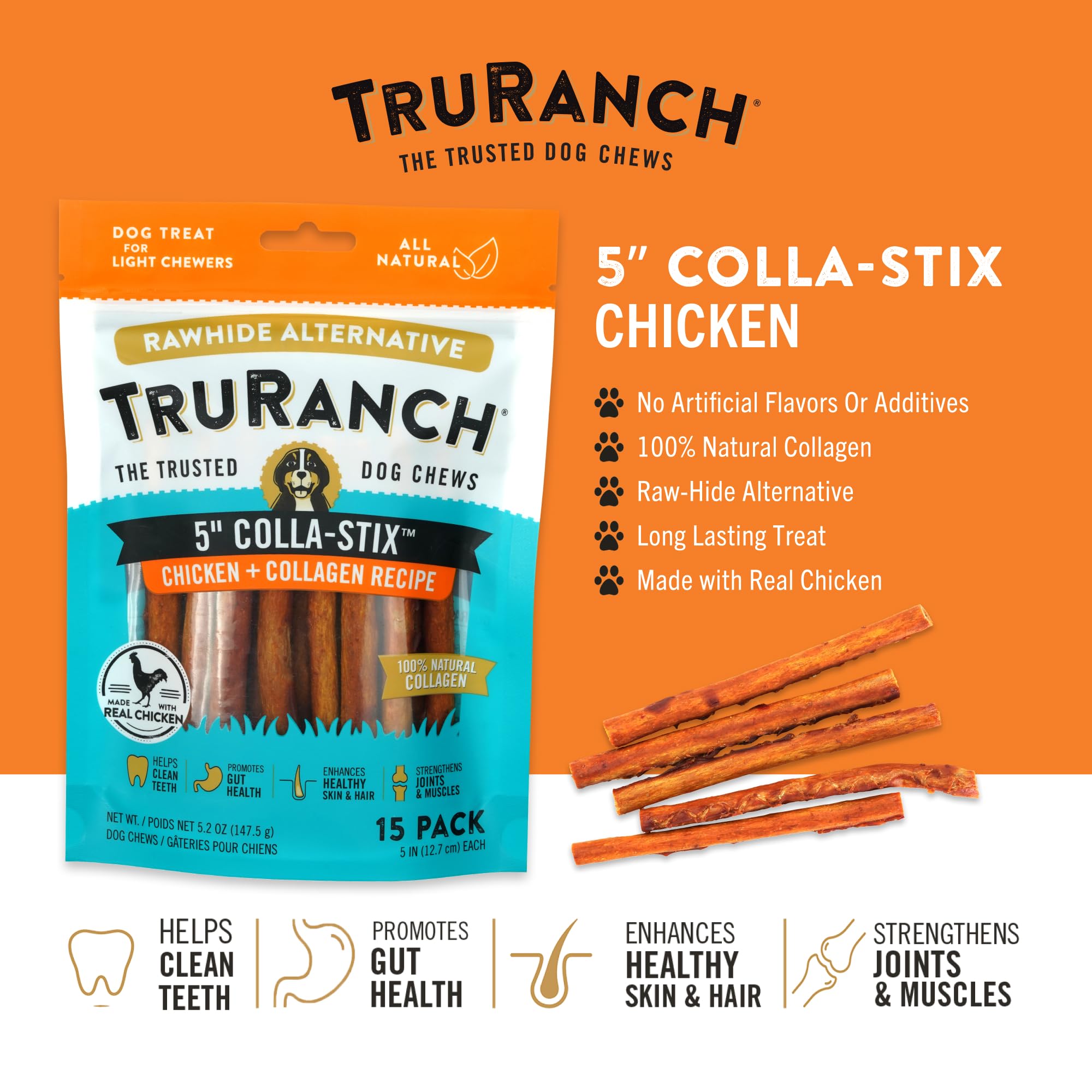 TRURANCH primer plano textura de colágeno que evidencia masticado duradero