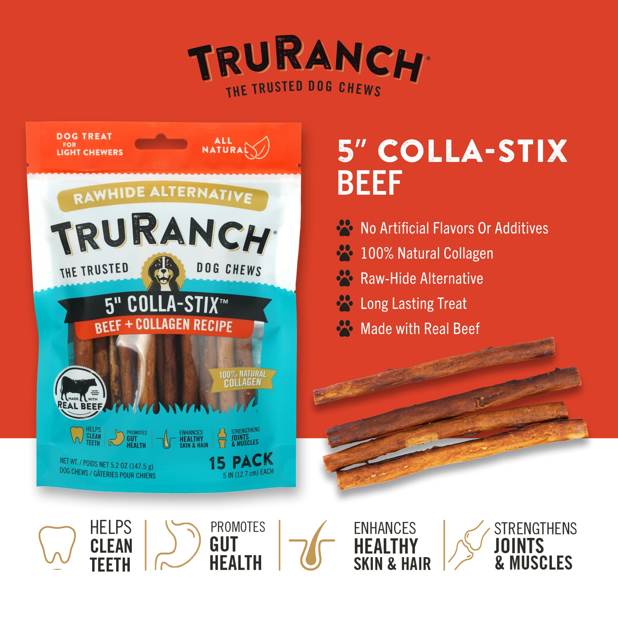 TRURANCH primer plano de textura del stick, masticación duradera y segura