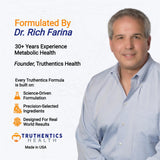 TRUTHENTICS etiqueta nutricional en primer plano con ingredientes