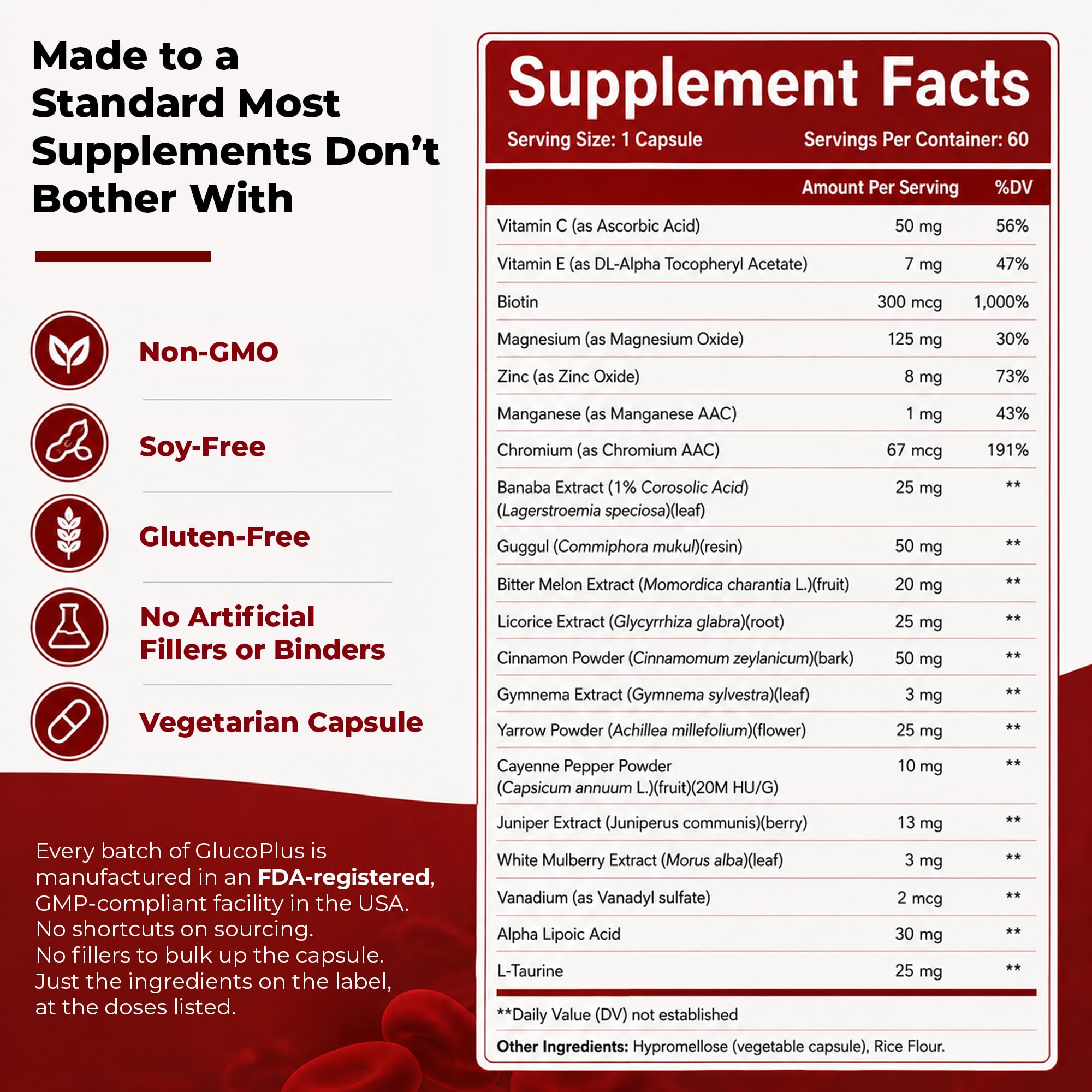 TRUTHENTICS producto GlucoPlus en ambiente saludable que sugiere estilo de vida constante