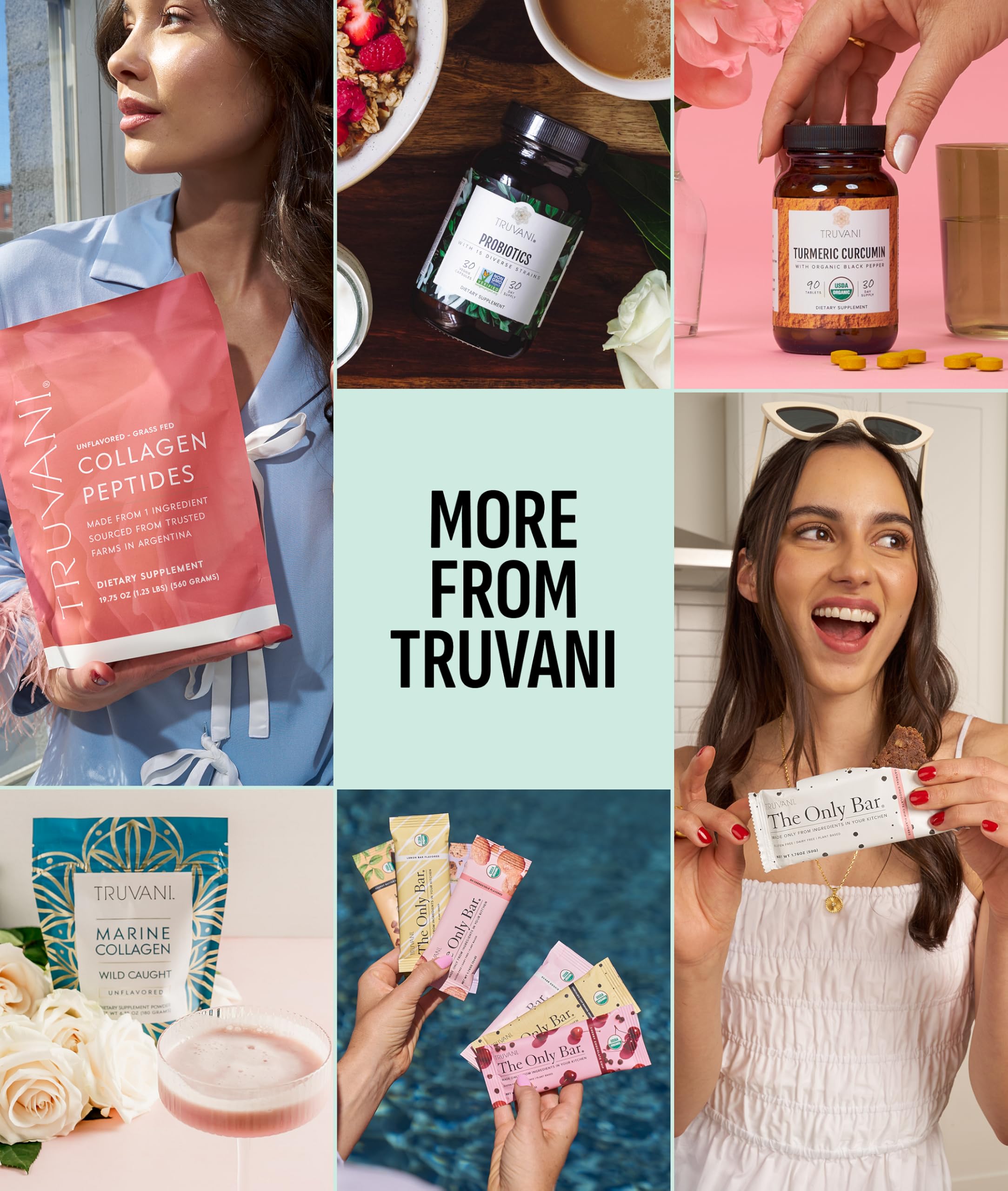 Truvani cierre y tapa detalle para mantener frescura y comodidad de uso