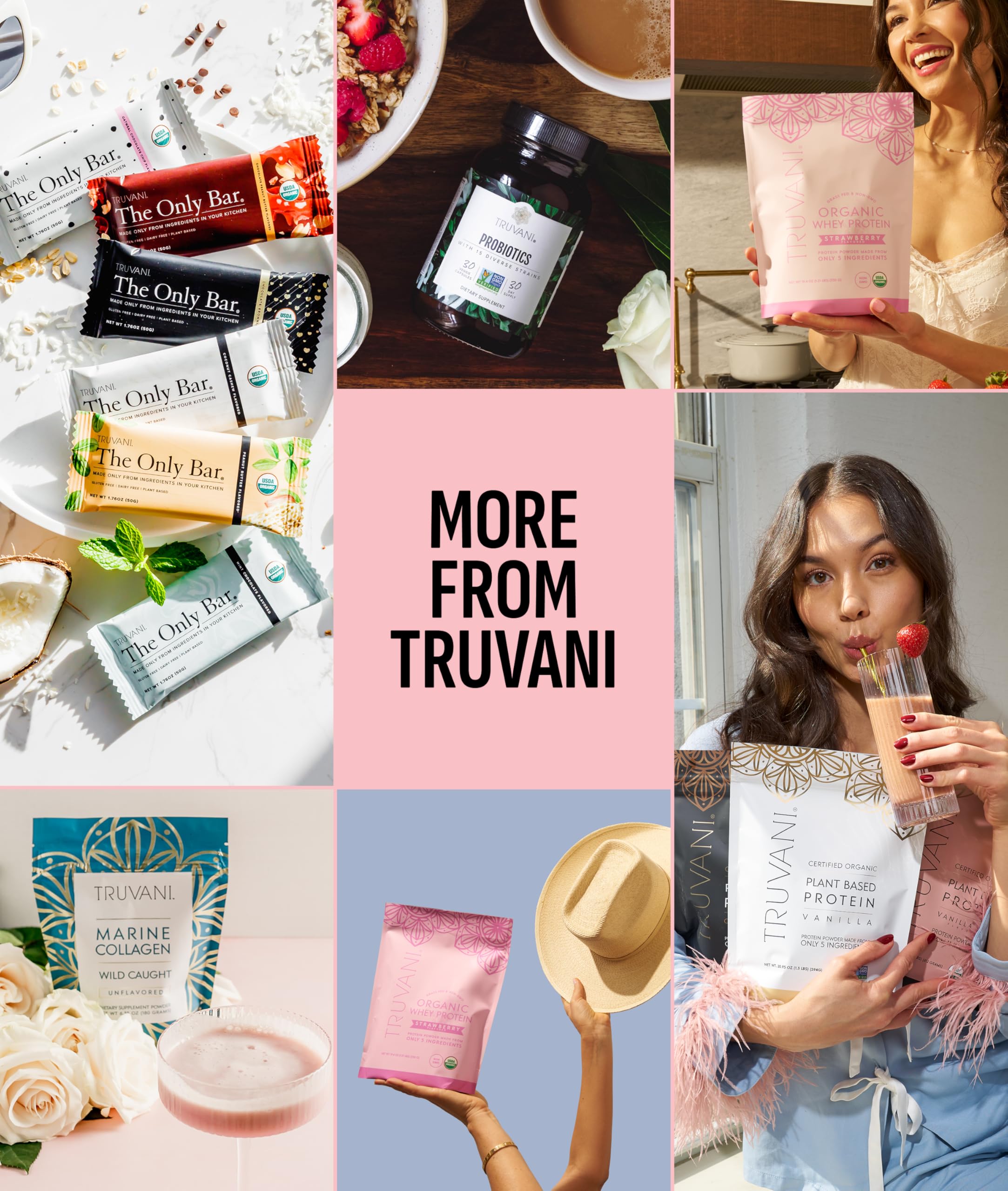 Escena de cocina con Truvani colágeno integrándose en receta, uso versátil en alimentos