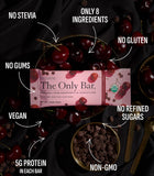 Truvani primer plano de textura revela dátiles y trozos de chocolate energéticos