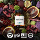Truvani Digestive Enzymes comparación de tamaño en mano para visualizar dosis diaria