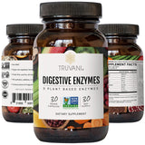 Truvani Digestive Enzymes etiqueta de ingredientes resaltando transparencia de la marca