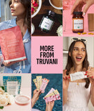 Truvani en cocina mezclado con fruta fresca y leche vegetal