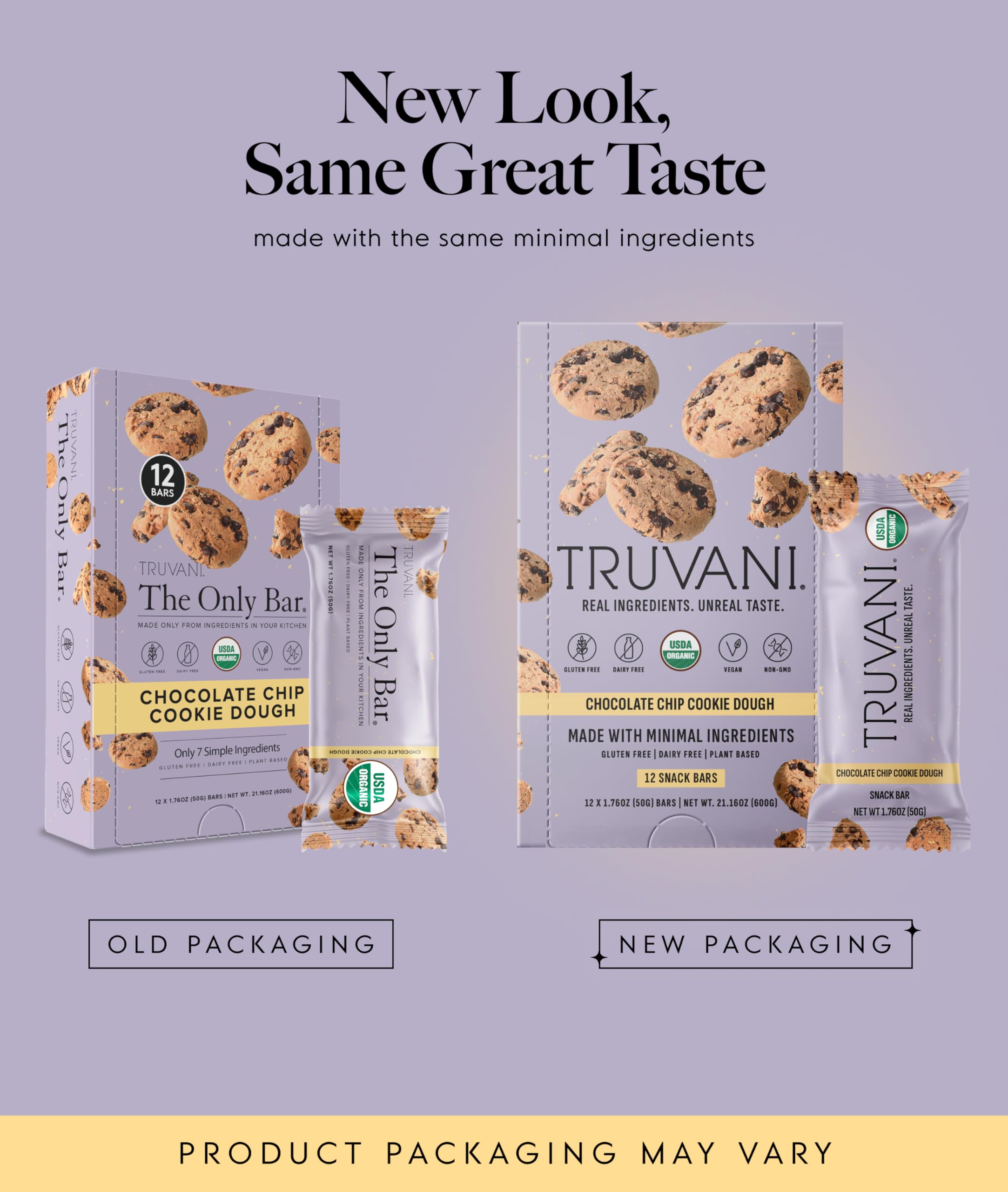 Truvani etiqueta con certificación USDA organic y ingredientes reconocibles