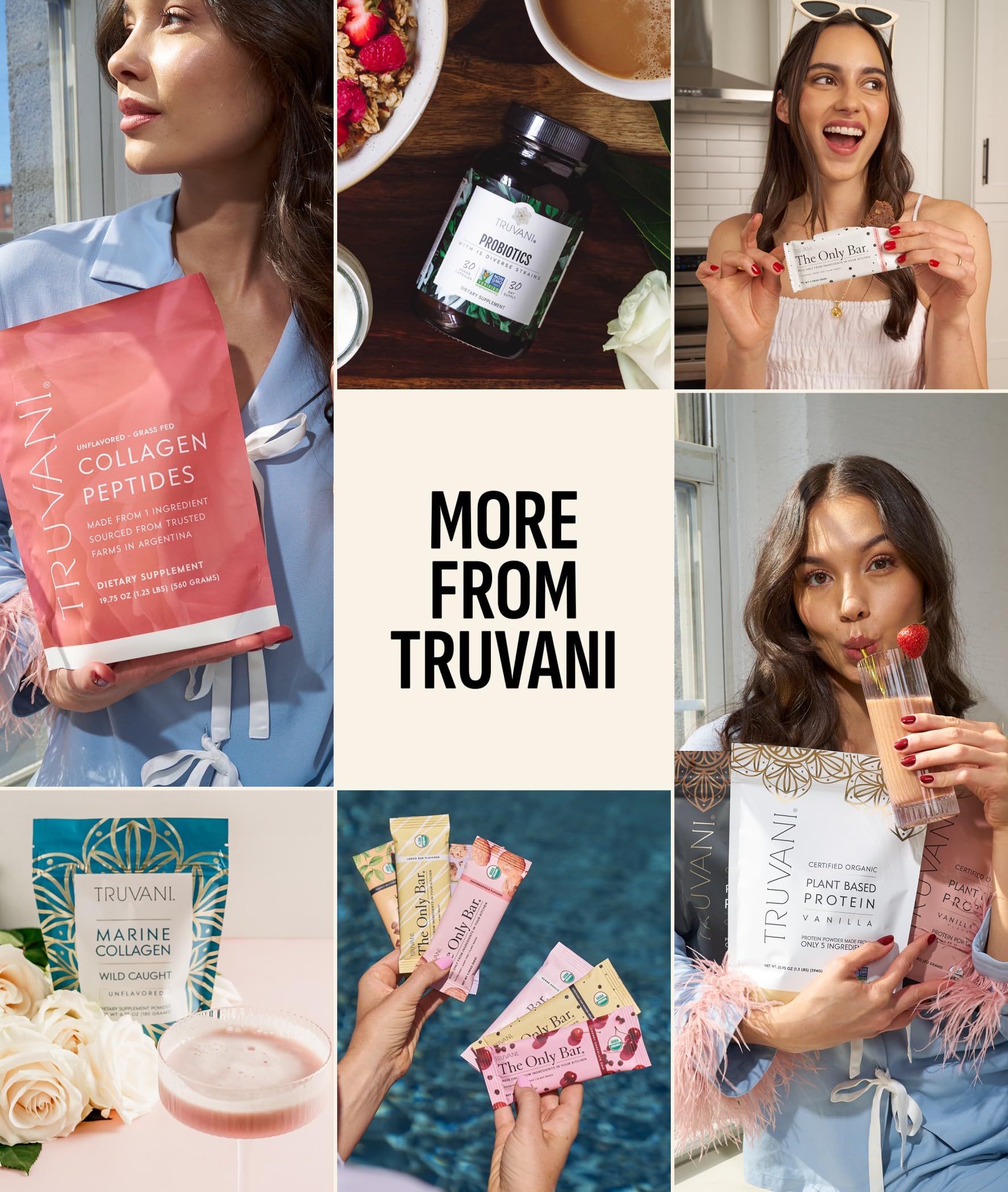 Truvani etiqueta nutricional detalle mostrando transparencia de ingredientes