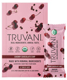 Truvani embalaje frontal cherry chocolate chip muestra diseño y conveniencia
