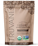 Truvani envase frontal chocolate mostrando producto orgánico y transparencia