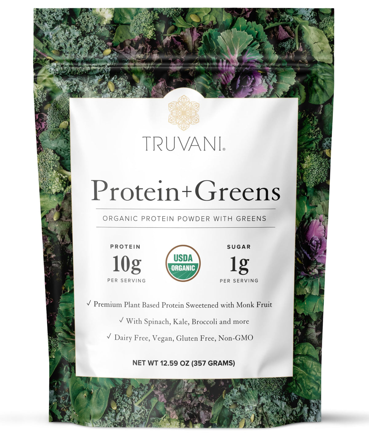 Truvani envase frontal mostrando la marca y diseño, confianza en ingredientes