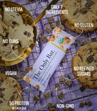 Truvani primer plano textura tipo masa con chispas de chocolate deliciosa