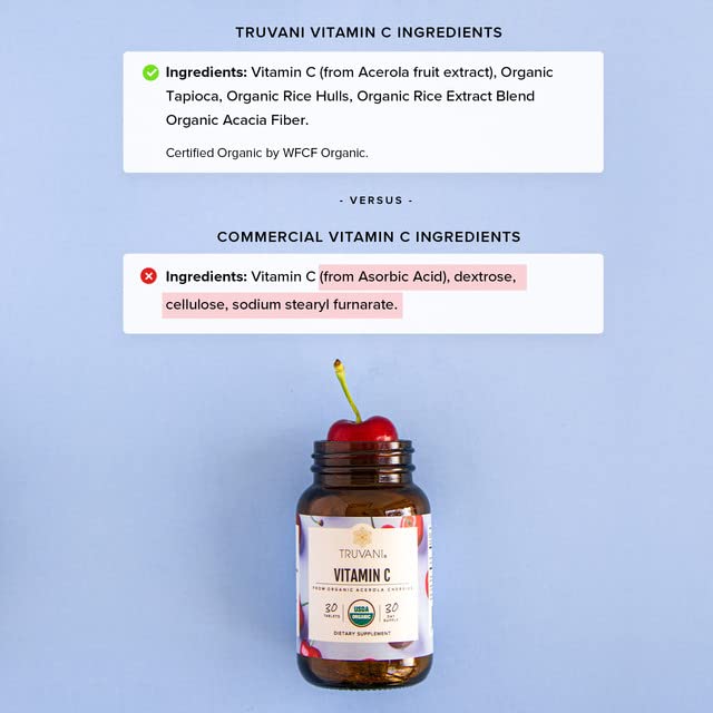 Truvani vitamina C en ambiente de cocina natural, encaja en estilo de vida saludable