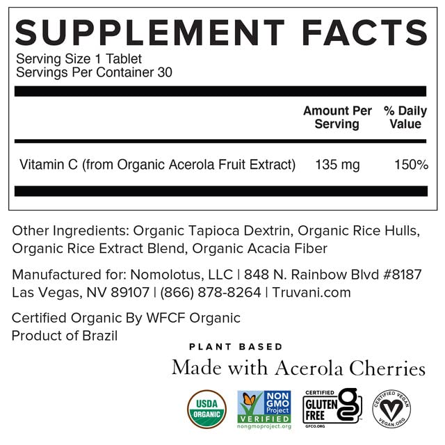 Truvani vitamina C en uso al mezclar en vaso, conveniencia diaria visible