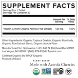 Truvani vitamina C en uso al mezclar en vaso, conveniencia diaria visible