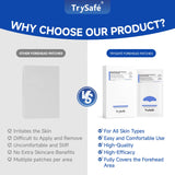TrySafe parche sobre la mano para comparar tamaño y facilidad de uso