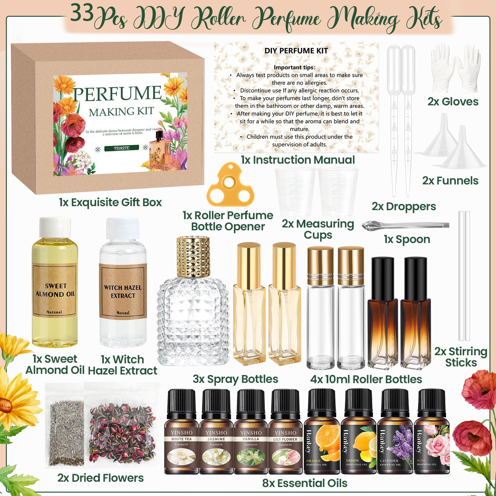 TSVATE aceites esenciales variados sobre mesa mostrando variedad aromática