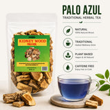 Tu Salud Plus corteza de palo azul a detalle, textura natural visible y fresca