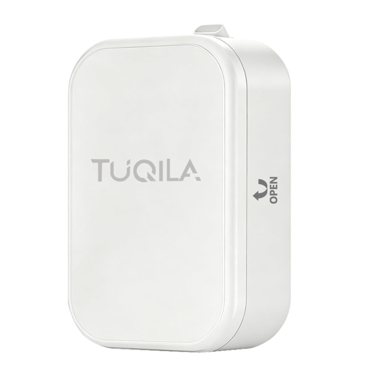 Tuqila difusor frontal blanco mostrando diseño elegante y beneficio de ambientación continua