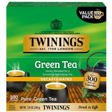 Twinings frente del empaque mostrando 100 bolsitas y beneficio de conveniencia