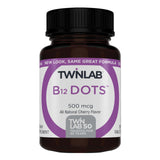 Twinlab B-12 Dots frente del envase mostrando formato y cantidad