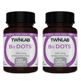 Twinlab frasco frontal con etiquetas claras y beneficio de suministro prolongado