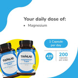 Twinlab etiqueta con información nutricional legible y beneficios
