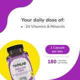 Twinlab etiqueta de ingredientes legible para información clara