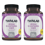 Twinlab frasco frontal del producto muestra etiqueta clara y dos frascos pack
