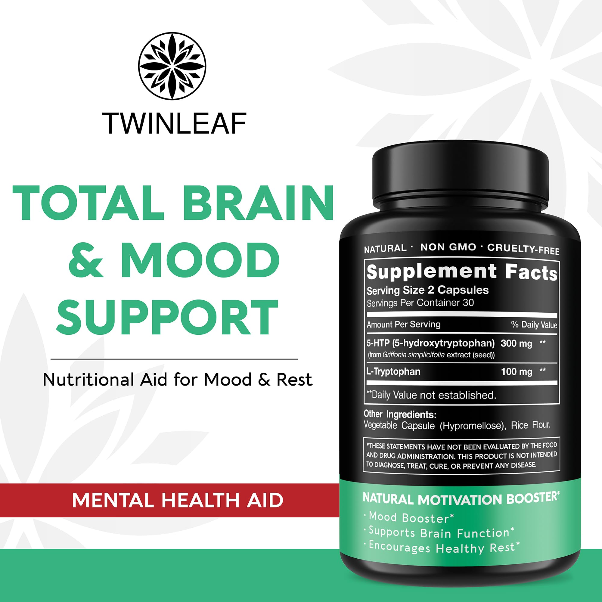 TWINLEAF NUTRITION cápsula detalle de textura muestra formato vegano práctico