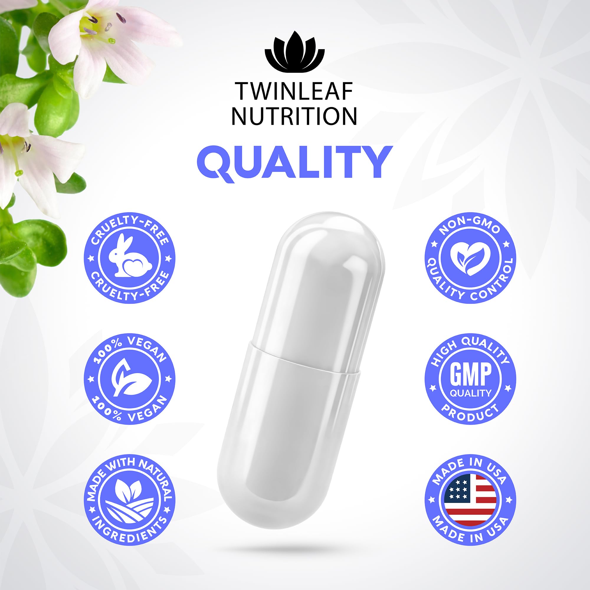 TWINLEAF NUTRITION comparación tamaño para visualizar la dosis real