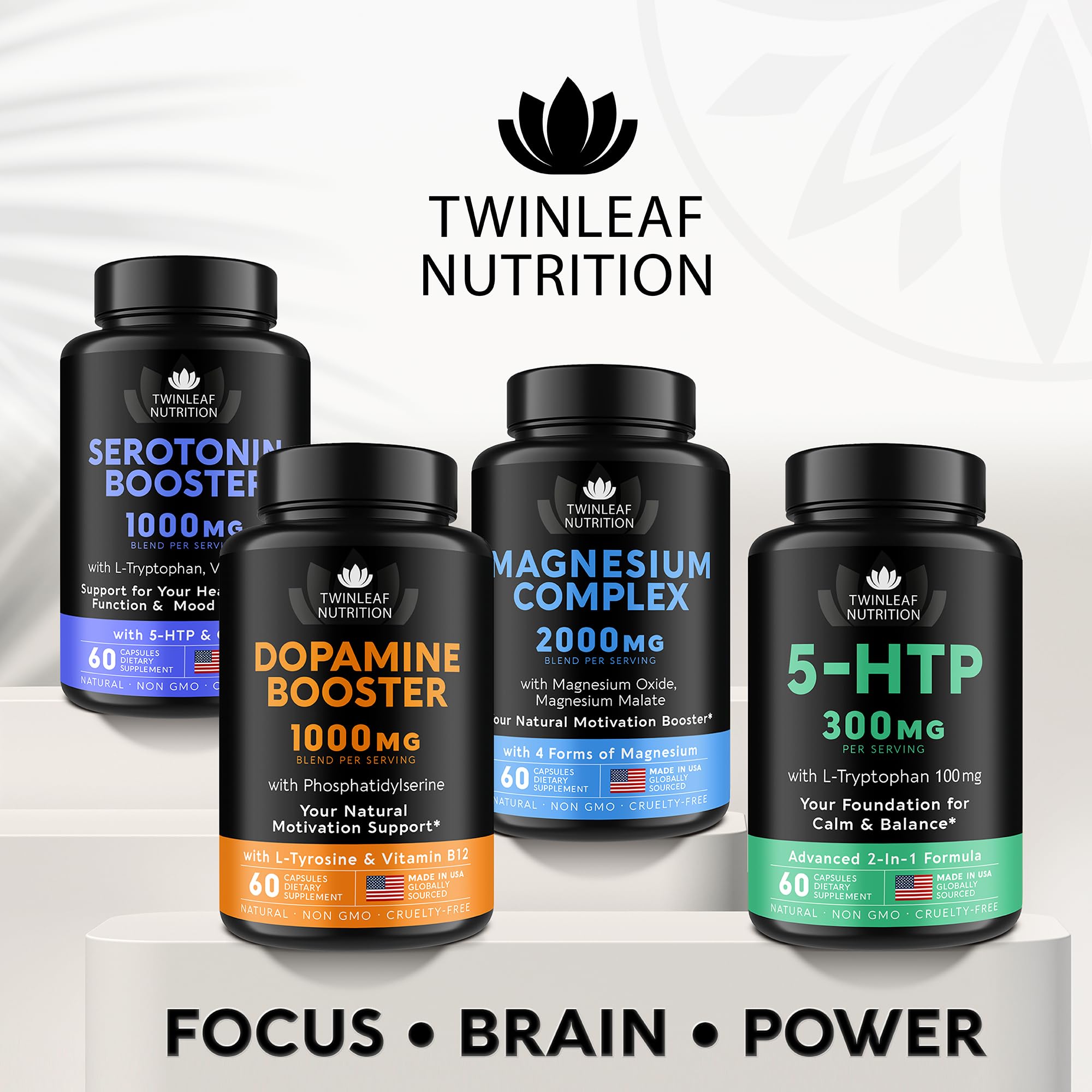 TWINLEAF NUTRITION empaque mostrando control de calidad y fabricación USA
