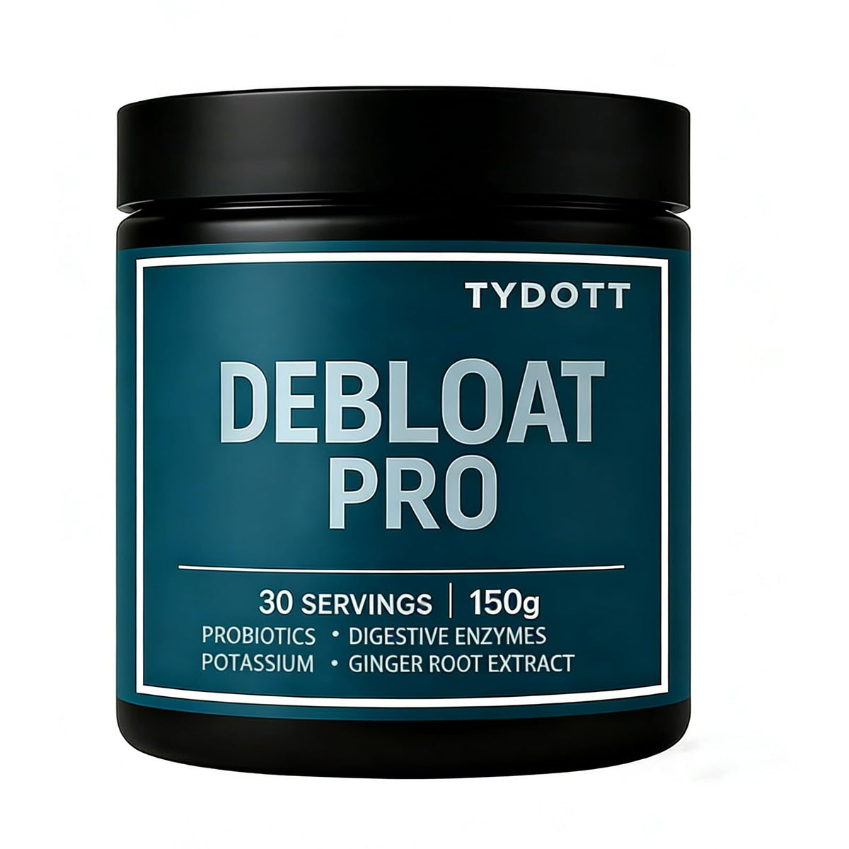 TYDOTT Debloat Pro envase frontal claro, presenta beneficios de bienestar digestivo